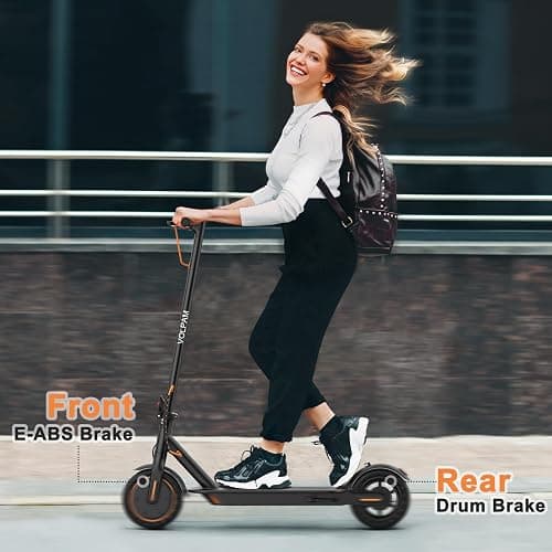 VOLPAM Electric Scooter, 350W/500W Powerful Motor, 8.5"/10" Solid Tires, 19/22Mph, 28/23/21/16 Miles Max Range, Dual Braking thumbnail 5