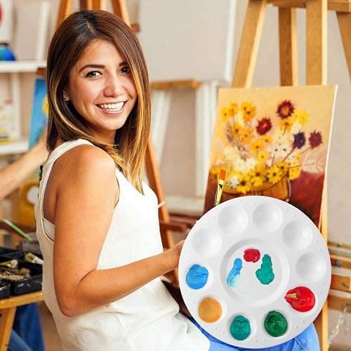 Zalduig Paint Tray Palettes, 6 Pack, Painting Supplies, Painting Palette for Kids, Plastic Palette thumbnail 7