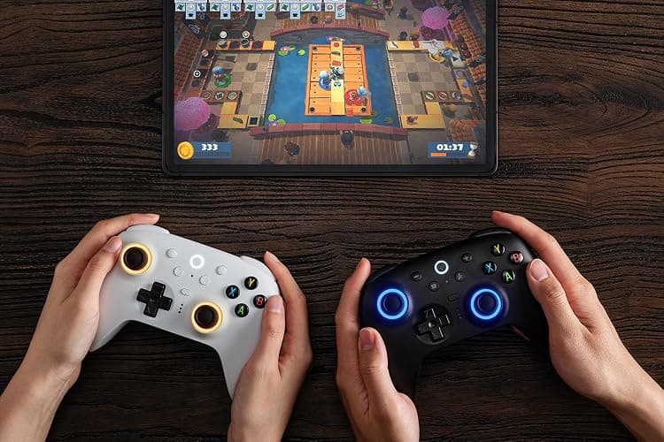 8BitDo Ultimate 2 Wireless Controller for Windows PC, Apple, Steam & Android, Gaming Controller with TMR Joysticks, Hall/Tactile Triggers, Motion Control, RGB Fire Ring, 1000Hz Polling Rate, Black thumbnail 6