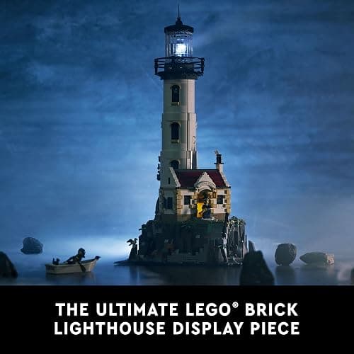 LEGO Ideas Motorized Lighthouse 21335 Adult Model Building Kit, Complete with Rotating Lights, Quaint Cottage and a Mysterious Cave, Creative Gift Idea thumbnail 7