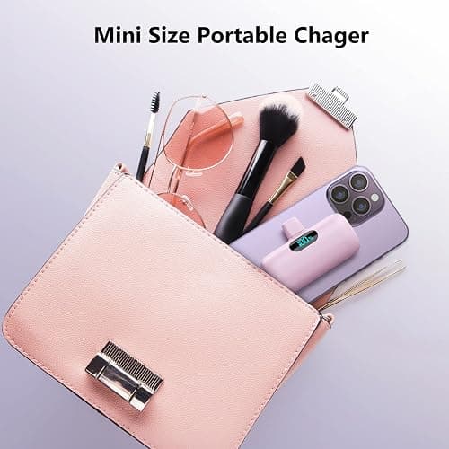 Mini Portable Charger 5000mAh Power Bank,15W PD USB C Cell Phone Portable Power, LCD Display Battery Pack Compatible With iPhone 15/15 Plus/15 Pro/15 Pro Max/Android/Samsung/Moto/LG (Type-C Only) thumbnail 4