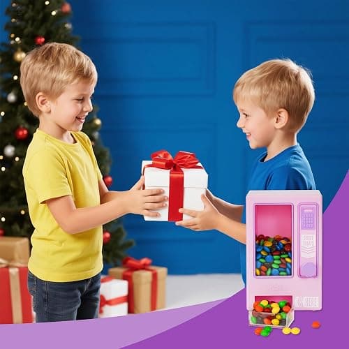 YOBRO Candy Dispenser, Cute Vending Machine for Desktop, Manual Candy Machine, Dispense Mini Candies, Birthday&Christmas Gift for Girls, Gift for Friends Girlfriends (Pink) thumbnail 2