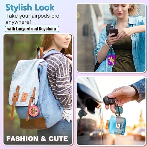 [3-Pack] for AirPods Pro 2 Case Cute, Funny Airpod Pro 2 Case Food 3D Cartoon Silicone Cover Compatible for AirPods Pro 2nd Gen Cases with Cleaner Pen (Sport Water+Purple Potato+Bubble Gum) thumbnail 5