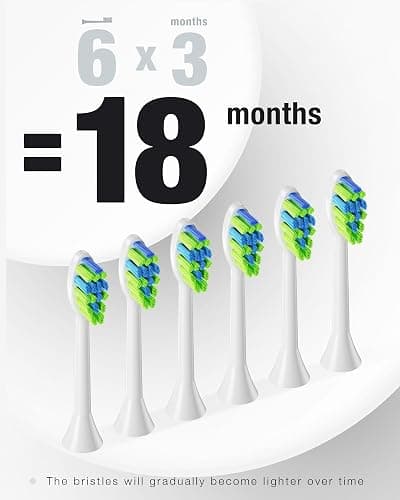 7AM2M Sonic Electric Toothbrush with 6 Brush Heads for Adults&Kids, One Charge for 120 Days, Wireless Fast Charge, 5 Modes, 40000VPM Powered Toothbrush, 2 Minutes Built in Smart Timer -Pink thumbnail 6