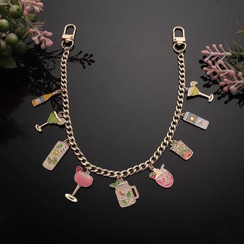 URMPTJ Gold Plated Fruit Juice Purse Charm Chain for Handbag,Handbag Charms Decorations for Women, thumbnail 2