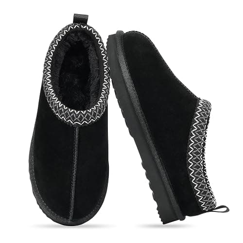 Litfun Women's Fuzzy House Slippers Genuine Suede Fluffy Winter Slipper Cozy Furry Warm Shoes Indoor/Outdoor thumbnail 4