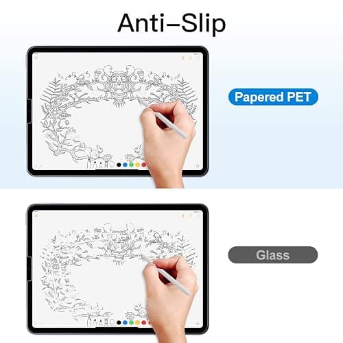 JETech Paper Screen Protector for iPad Air 5/4 (10.9-Inch, 2022/2020 Model, 5th/4th Generation), Anti-Glare, Matte PET Paper Film for Drawing thumbnail 4