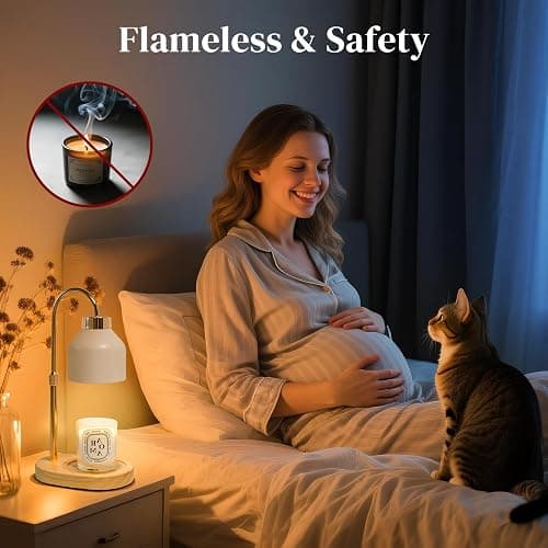 Seniny Electric Candle Warmer Lamp with Timer Dimmable, Adjustable Height Lamp Candle Warmer for Jar Candles, Home Decor Warming Light, Flameless Wax Melter Lamps, Christmas Birthday Gifts for Women thumbnail 6