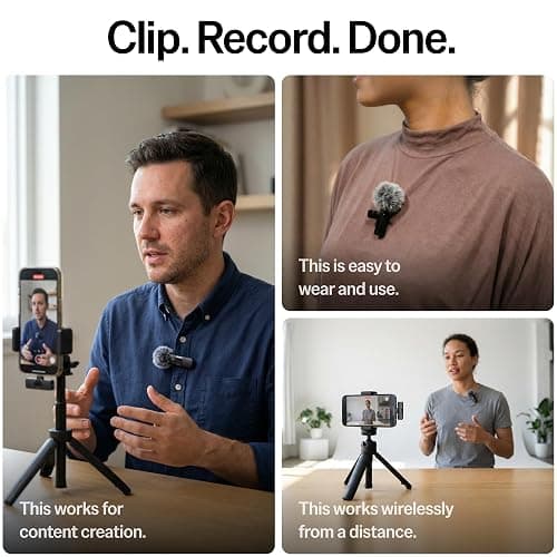 Mini Mic Pro (Latest Model – #1 Microphone for iPhone & Android, Wireless Mini Microphone, Clear Voice, Noise Cancelling, Lavalier Mic for TikTok, YouTube & Interviews thumbnail 3