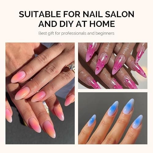 MelodySusie 100Pcs Soft Nail Sponges for Ombre, Nail Art Sponges With Grabbing Pen, Blooming Nails, Gradient Nail, Manicure Nail Art Tools, Professional Accessories Supplies for Home and Salon Use - 100 - White thumbnail 6