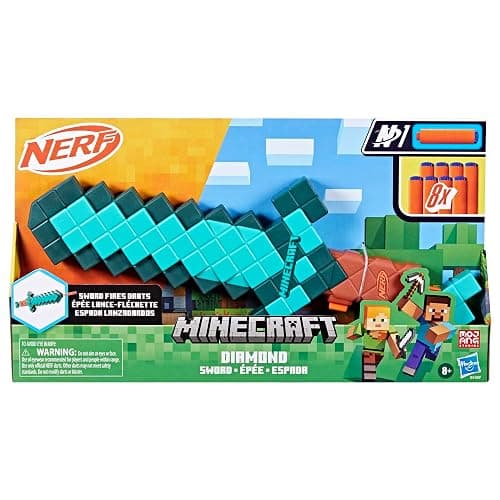 Nerf Minecraft Sword Dart Blaster, Pull Back Priming, Foam Edge, 8 N1 Darts, Ages 8+ thumbnail 3