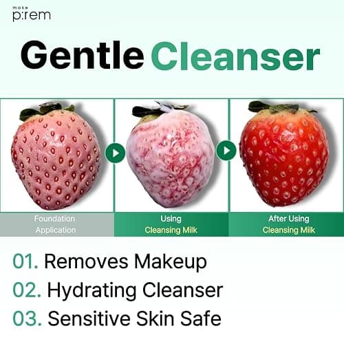 MAKE P:REM Safe Me. Relief Moisture Cleansing Milk, 3.38 fl.oz. (Refill) | Hydrating Face Wash, Gentle Milk Cleanser for Sensitive Skin with Soy Protein, Korean Face Wash thumbnail 3