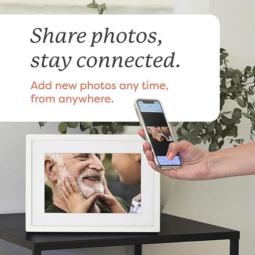Skylight Digital Picture Frame - WiFi Enabled with Load from Phone Capability, Touch Screen Digital Photo Frame Display - Customizable Gift for Friends and Family - 10 Inch White thumbnail 3