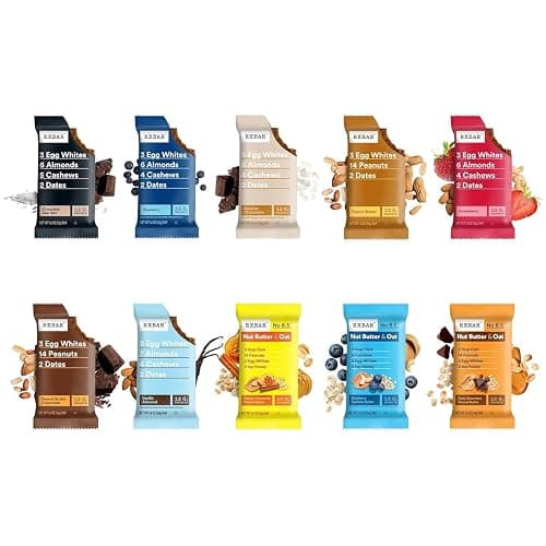 Rx Protein Bar Assorted Variety Pack, 20 Count – Chocolate Sea Salt, Blueberry, Coconut Chocolate, Peanut Butter, Strawberry, Peanut Butter Chocolate, Vanilla Almond, Honey Cinnamon Peanut Butter, Blueberry Cashew Butter & Dark Chocolate Peanut Butter thumbnail 3