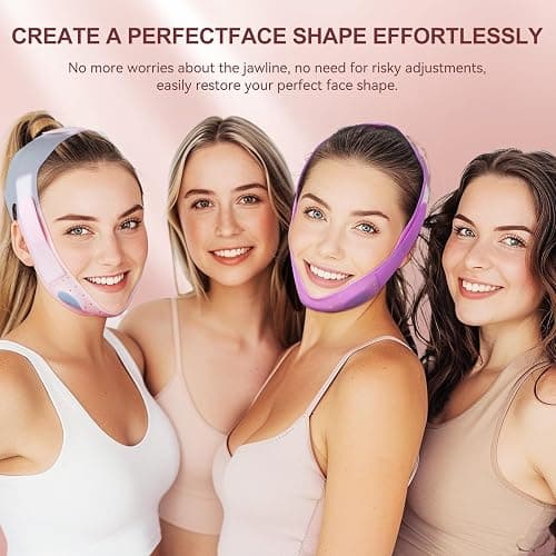 V-Line Mask Chin Up Mask V Shaped Face Mask Chin strap, Soft Silicone Chin Strap V Line Lifting Mask for Women,Jaw Exerciser thumbnail 8