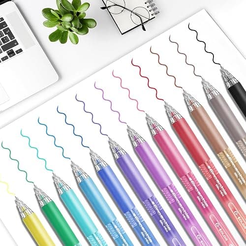 Anelueeoo Erasable Gel Pen 12 Colors, Retractable Clicker 0.7mm Fine Point, Assorted Colors Inks, Make Mistakes Disappear, Erasable Gel Pens Perfect for Writing, Drawing & Planners thumbnail 2