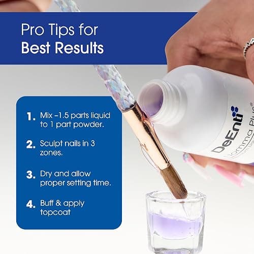 DeEnti Nomma Plus Professional Liquid Monomer, EMA Nail Liquid for Acrylic Powder, Non-Yellowing Monomer, 4oz Bottle, Professional Salon Quality Manicure and Pedicure Supplies thumbnail 4