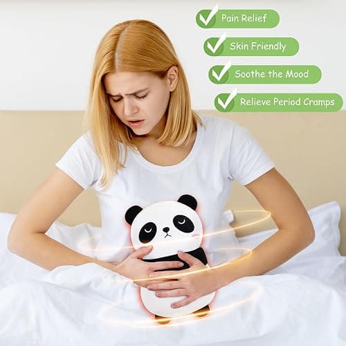 Panda Microwavable Heating Pad for Period Cramps, Cute Animal Microwave Heating Pad for Women, Panda Plush Toy Heated Pad for Kids, Heating Pads for Neck Back Knee Pain Relief with Lavender Scented thumbnail 4