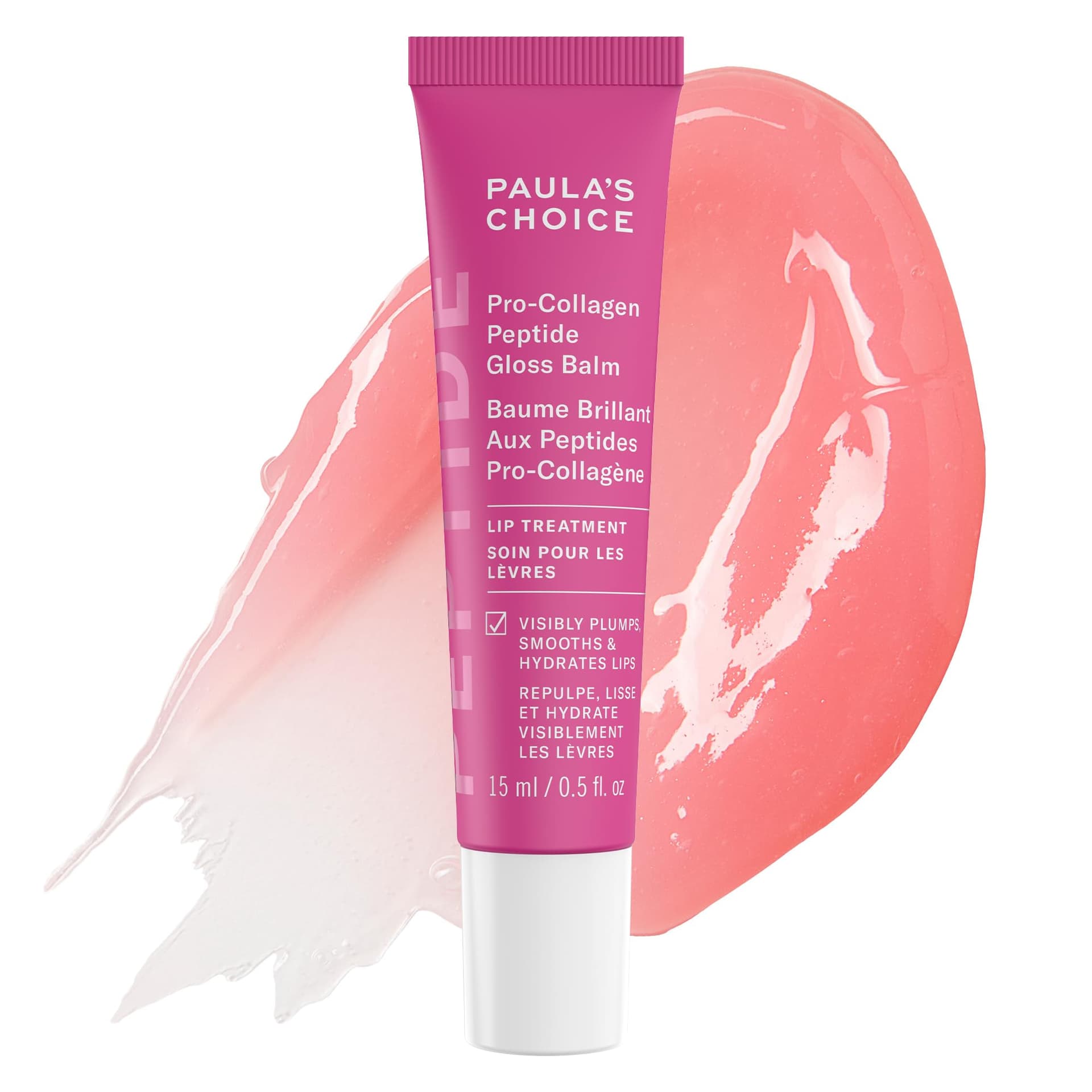 Paula's Choice Pro-Collagen Peptide Gloss Lip Balm, Sheer Pink, 15 mL - Image 1