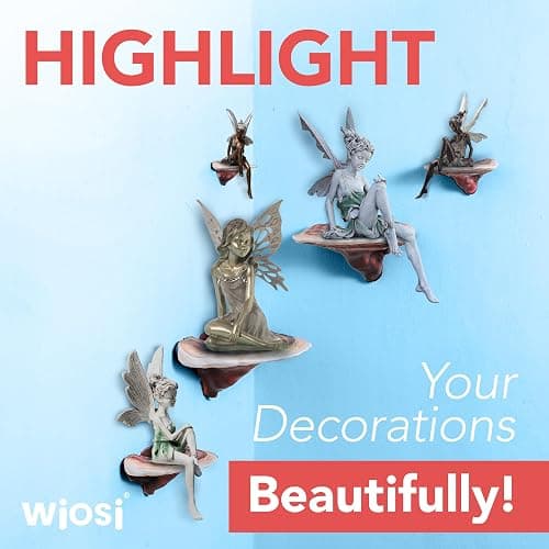 Wiosi 5-Piece Turkey Tail Reishi Mushroom Floating Shelves for Decorating Wall | Shelves for Room Wall | Perfect Floating Shelves for Room Decor | Leopard Gecko Tank Accessories thumbnail 2