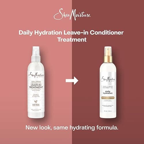 Shea Moisture 100% Virgin Coconut Oil Leave-in Treatment, 8 Ounce | For dry hair and curls - hydrates, softens, detangles, and improves manageability with 100% Virgin Coconut Oil. thumbnail 4