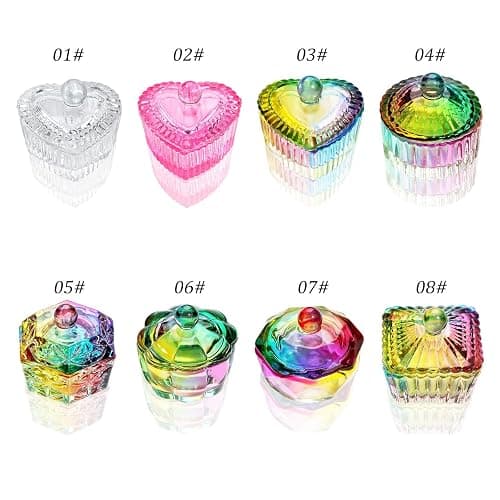 Nails Art Glass Acrylic Dappen Dish Crystal Bowl Liquids Crystal Cup Tool Crystal Glass Dish thumbnail 6