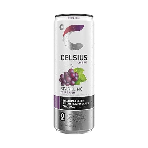 CELSIUS Sparkling Grape Rush, Functional Essential Energy Drink 12 Fl Oz (Pack of 12) thumbnail 5