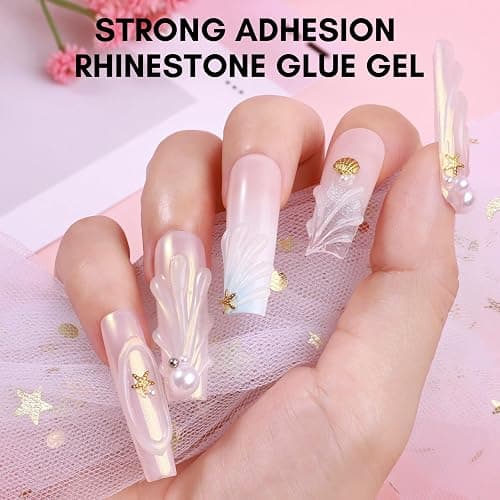 Makartt Nail Rhinestone Glue with 3D Gel Kit – Super Strong Nail Charm Glue & Sculpting Gel for DIY Nail Art, Drawing, Molding & Embossed Designs, Easy to Use for Nail Lovers & Beginners thumbnail 2