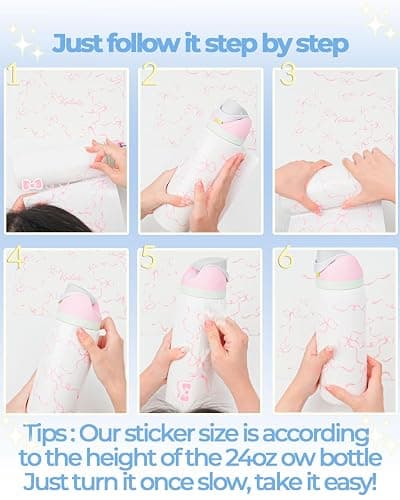 Kaitiaki Bows Stickers for Custom Owala Accessories - Cute Tumbler Decals, Fits 24oz Urban Outfitters Owala Bottles (Ocean Breeze Bow, Blue) thumbnail 6