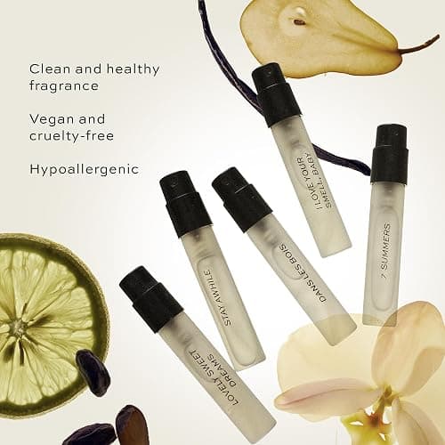 DIME Beauty Perfume Sampler, Set of 5, 2 ml | Clean, Eau de Parfum sampler for women. 5-piece discovery set, travel size 2 ml each. thumbnail 5