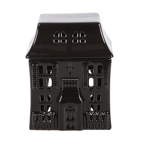 Gothic Decor Oil Burner - Haunted House Tealight Holder for Spooky Style Home Decor and Eerie Shadows Oil Warmer - Create a Bewitching Atmosphere with this Candle Holder - Image 1