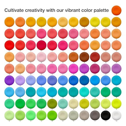 FlyFlag Air Dry Clay - 100 Colors, Ultra Light and Soft, Non-Toxic Modeling Clay for Kids with Tools and Tutorials, for Creative Play and Learning thumbnail 8
