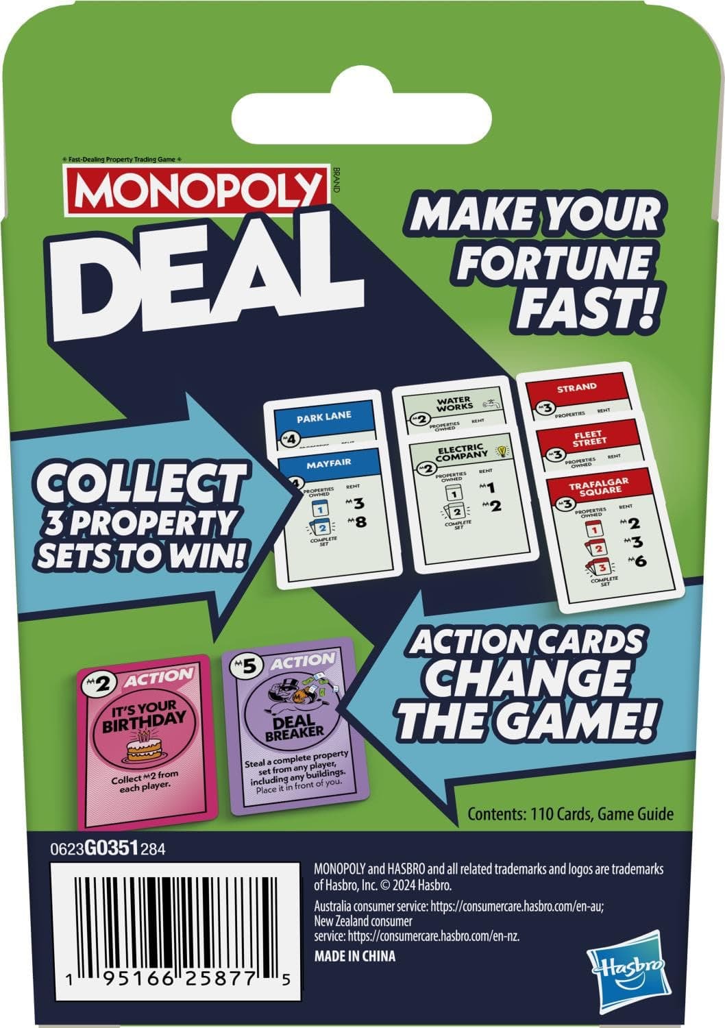 Hasbro Monopoly Deal Refresh Card Game for Childrens thumbnail 3