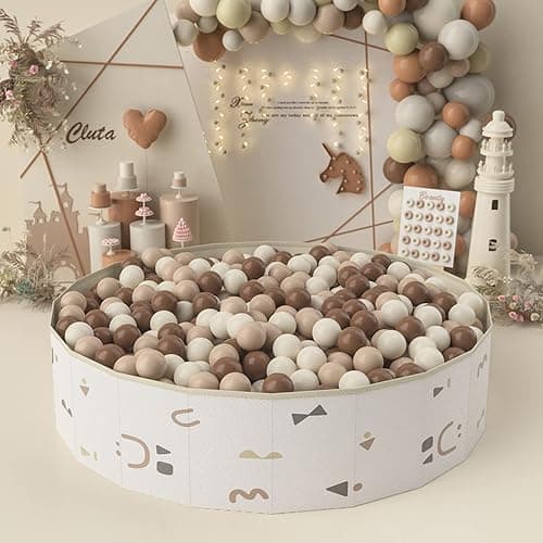 GOGOSO Ball Pit Balls for Toddlers Phthalate-Free BPA-Free Non-Toxic Crush Proof Soft Plastic Play Balls Baby Kids Shape Tent Pool Playhouse Playpen Party Decor,Coffee Brown Beige,100PCS - cofee colors - 100 balls thumbnail 5