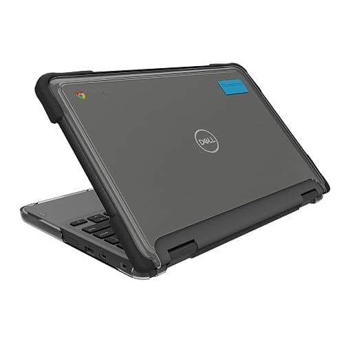 Gumdrop SlimTech Chromebook Case for 11.6 inch Dell Chromebook 3120 | 3110 | 3100 (2-in-1) Protective Sleek Snap On Hard Shell Laptop Cover for Kids Students School Work Office - Black - Image 1