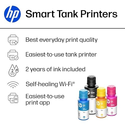 HP Smart Tank 5101 Wireless All-in-One Refillable Printer, Scanner, Copier with 2 years of Ink included, Wireless printer-for-home use an EcoTank Alternative (1F3Y0A) thumbnail 9