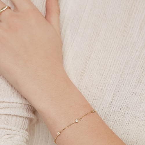 PAVOI 14K Gold Plated Beaded Bracelet for Women | Stackable Gold Bead Bracelet | Adjustable Dainty Gold Jewelry thumbnail 2