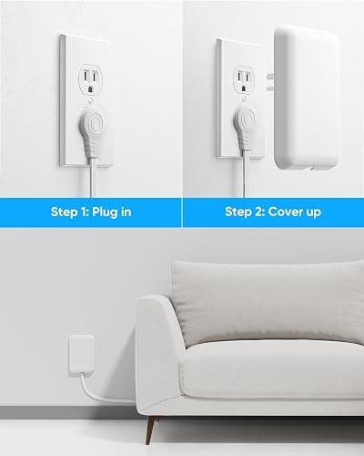 Olcorife Flat Extension Cord with Outlet Cover, Flat Plug Power Strip with 6 Outlets and 3 USB Ports, 5 FT Cord Hidden Outlet Extender for Tight Spaces thumbnail 4