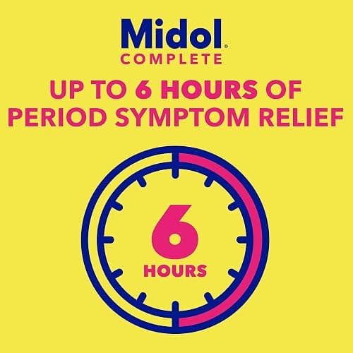 Midol Complete Menstrual Pain Relief Caplets, 40 Count - Provides Cramp, Headache, and Bloating Relief thumbnail 3