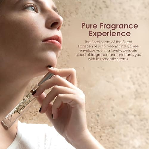 Jean & Len Scent Experience Peony & Lychee, Eau de Toilette with peony & lychee fragrance, practical mini perfume, ideal for on the go, minimalistic glass bottle, 0.34 Fl. Oz. thumbnail 4