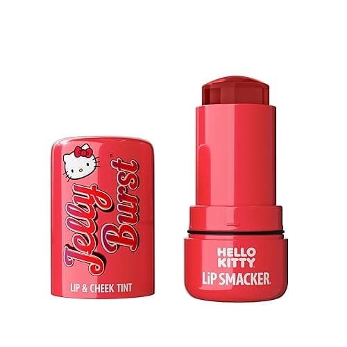 Lip Smacker Hello Kitty So Jelly Lip & Cheek Tint, Moisturizing Sheer & Buildable Color, Fun Bouncy Jelly Texture, Sweet Apple Flavor - Apple - Apple - Image 1