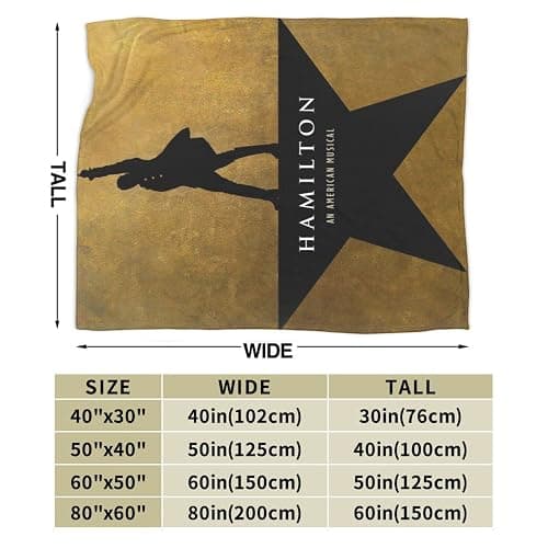 RREFXCDFGRF Hamilton Music The and Musical Blanket Flannel Fleece Blankets Fashion Cozy Living Room Couch Bedroom Home Sofa Decor 40"x30" | Cozy, Musical, Fashion, Home, Bedroom, Living Room, Sofa, Couch, Decor, Blankets thumbnail 3