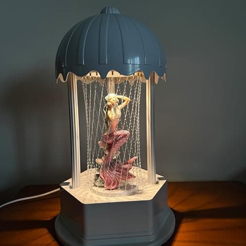 MINI Retro Oil Rain Lamp– Pink Mermaid– Rainfall Indicator lamp，Vintage Table lamp, Ceiling lamp, Suitable for bedrooms, Living Rooms and Stores thumbnail 4
