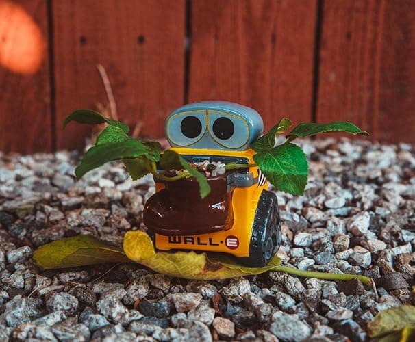 Silver Buffalo Disney Pixar Wall-E 4-Inch Ceramic Mini Planter with Artificial Succulent | Cute Small Flower Pot, Faux Indoor Plant for Desk Shelf thumbnail 6