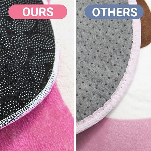 Pink Area Rug for Bedroom 5FT, Kawaii Room Decor Fluffy Anime Rug Carpet, Cute Anti-Slip Floor Mat Rug for Living Room Nursery Dorm Classroom Patio Kids Room Bedside Indoor Outdoor thumbnail 6