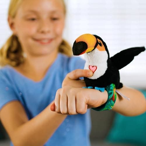 Happy Yappers: Birds 2 Pack - Toucan & Flamingo - Slap Bracelet Interactive Plush Toy Birds, They Chat-Sing-Mimic Each Other, Flap Wings, Kids 3+ thumbnail 2