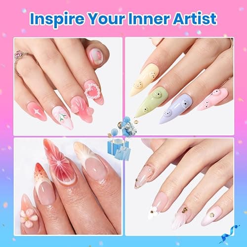 Beetles 3D Gel Nail Art Kit-1oz Clear Solid Builder Nail Gel,5 in 1 Non-Sticky Hand Sculpting Building 3D Nails with Sculpting Pen for Beginner DIY UV Nails Salon at Home,Crystal Orb Gifts for Women thumbnail 4