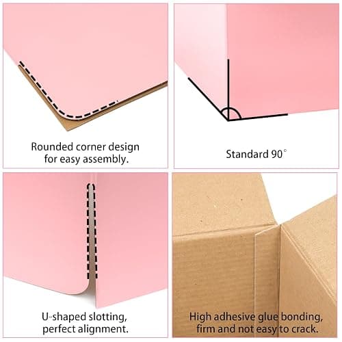 8x8x4 Pink Shipping Boxes, 30 Pack Mailing Boxes for Small Business, Corrugated Cardboard Boxes for Shipping, Packaging thumbnail 5