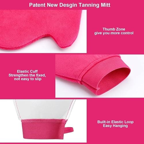Self Tanning Mitt Applicator, CeleCily Self Tanner Mitt Applicator, Back Tanning Mitts Self Tanner Mitt Tanning Glove for Self Tan Sunless Tanner Mitt Self Tan Mitt Applicator thumbnail 4