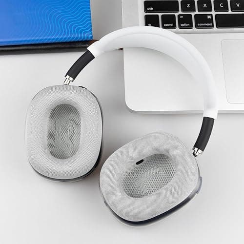 SOPROM Ear Cushions for Airpod Max Over-Ear Headphones Replacement Earpads Covers Cups Pads with Durable Mesh Fabric, Softer Foam and Magnet-Silver thumbnail 8